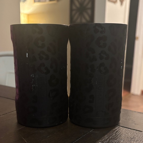 Elegant Black Leopard Print Tumblers